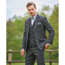 London tweed blazer, Harris Tweed, anthracite herringbone 686