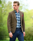 London tweed blazer, Harris Tweed, tweed shadow melange 692