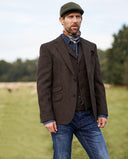 London tweed blazer, Harris Tweed, multicolor tweed, farve 699