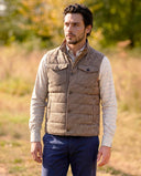 Miltown quilted vest - brun houndsthooth