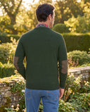 Jordan pullover rund hals, normal fit, herre, merinould, forest green