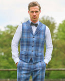 Wales tweed vest, Harris Tweed, jeans herringbone 612