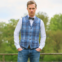 Wales tweed vest, Harris Tweed, jeans herringbone 612