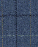 Wales tweed vest, Harris Tweed, blue overcheck