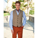 Wales tweed vest, Harris Tweed, Prince of Wales tern