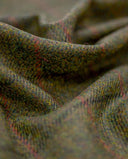 Wales tweed vest, Harris Tweed, green overcheck, farve 633