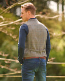 Wales tweed vest, Harris Tweed, walnut 668