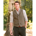 Wales tweed vest, Harris Tweed, evergreen 670