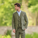London blazer, hør, olivengrøn, farve 30