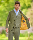 London blazer, hør, olivengrøn, farve 30