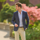 London blazer, ren silke, marineblå, farve 10