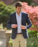 London blazer, ren silke, marineblå, farve 10