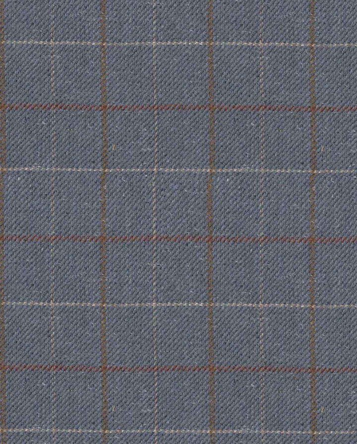 London blazer, ren silke, blå tern