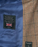 London blazer, ren silke, sand multicolor, farve 222