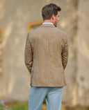 London blazer, silke, sand m. blå overtern farve 272