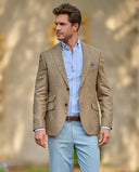 London blazer, silke, sand m. blå overtern farve 272