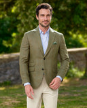 London blazer, ren silke, grøn, farve 6054