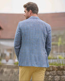 London blazer, ren silke, lys blå med overtern, farve 6141