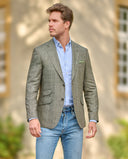 London blazer, ren silke, grøn, farve 8162