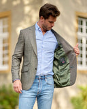 London blazer, ren silke, grøn, farve 8162