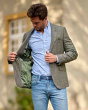 London blazer, ren silke, grøn, farve 8162
