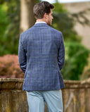London blazer, letvægt sommerjakke, uld/silke, marineblå