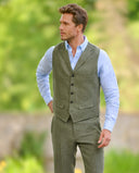 Wales sommer vest, hør, grøn, farve 30