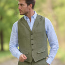 Wales sommer vest, hør, grøn, farve 30