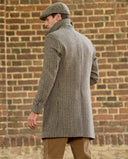 Billy herrefrakke Harris Tweed, brun houndstooth mønster