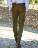 Miller tweed bukser, Harris Tweed, green overcheck, farve 633