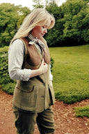 Combrook Ladies Tweed Shooting Waistcoat, Grove