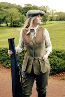 Combrook Ladies Tweed Shooting Waistcoat, Grove