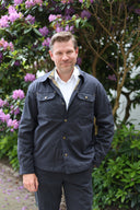 Huntly Waxed Canvas Utility Overshirt, midnatsblå