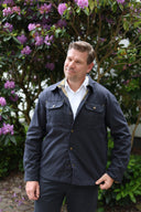 Huntly Waxed Canvas Utility Overshirt, midnatsblå