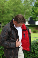 Starberg mens summer oilskin jacket, gult for, hunter brown tern