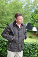 Starberg mens summer oilskin jacket, gult for, hunter brown tern
