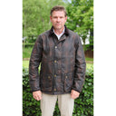 Starberg mens summer oilskin jacket, gult for, hunter brown tern