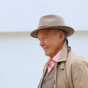 Erik fedora filthat, meleret med læderbånd, vandtæt og sammenfoldelig, gråbrun