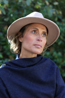 Royal Traveller Felt Fedora rejsehat, sammenfoldelig og vandtæt, beige camel