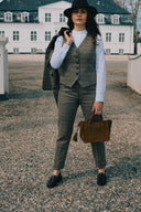 Kensington Tweed Waistcoat, Sage and Chocolate Check