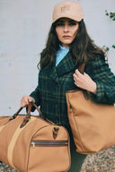 Lansdowne Check Short Pea Coat, creen ochre check