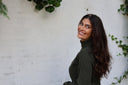 Glencoe Ladies Roll Neck rullekravesweater, Loden Green, Geelong lammeuld