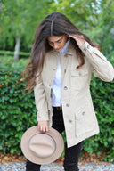 Hudson Womens Chino Field Jacket jakke, sand