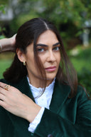 Ami kort blazer dame, velour, grøn british racing green