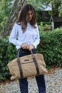 Explorer kanvas duffle weekendtaske, camel lys brun