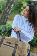 Explorer kanvas duffle weekendtaske, camel lys brun
