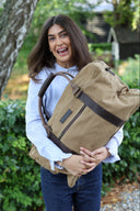 Explorer kanvas duffle weekendtaske, camel lys brun