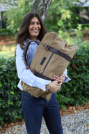 Explorer kanvas duffle weekendtaske, camel lys brun