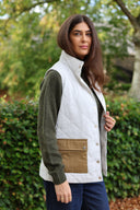 Clashmore Women's Quilted Vest, bone hvid