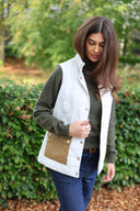Clashmore Women's Quilted Vest, bone hvid